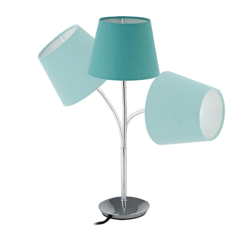 Lampe de table flexible design intemporel éclairage agréable 47 x 17 cm en métal chrome 13_0013508