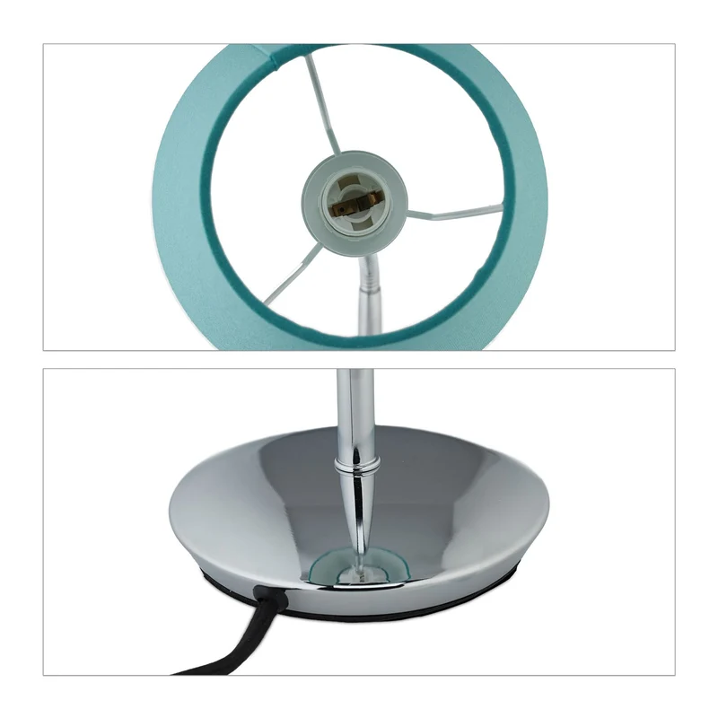 Lampe de table flexible design intemporel éclairage agréable 47 x 17 cm en métal chrome 13_0013508