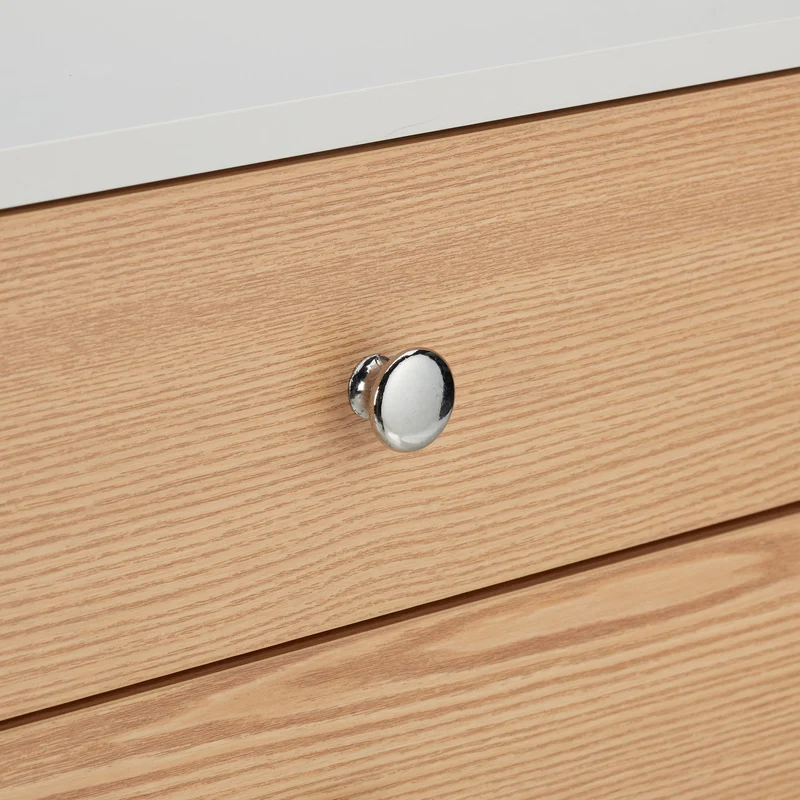 Table de nuit carrée avec 2 tiroirs pratique style scandinave chambre 40 x 40 x 50 cm en bois blanc 13_0013840