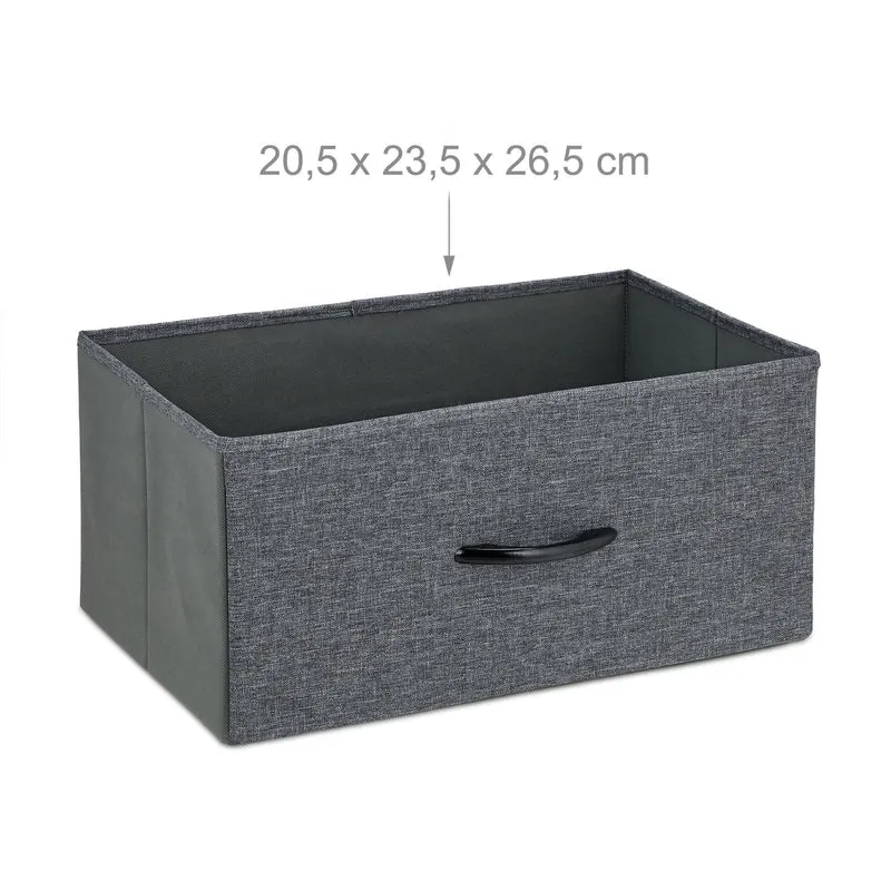 Commode 10 tiroirs design moderne rangement salon chambre 90 x 40 x 80 cm en tissu gris 13_0012819