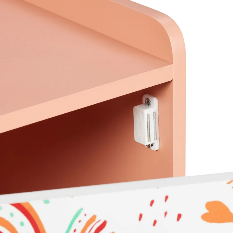 Table de chevet pour enfant pratique rangement hauteur 41 x 40 x 30 cm en MDF multicolore 13_0016874