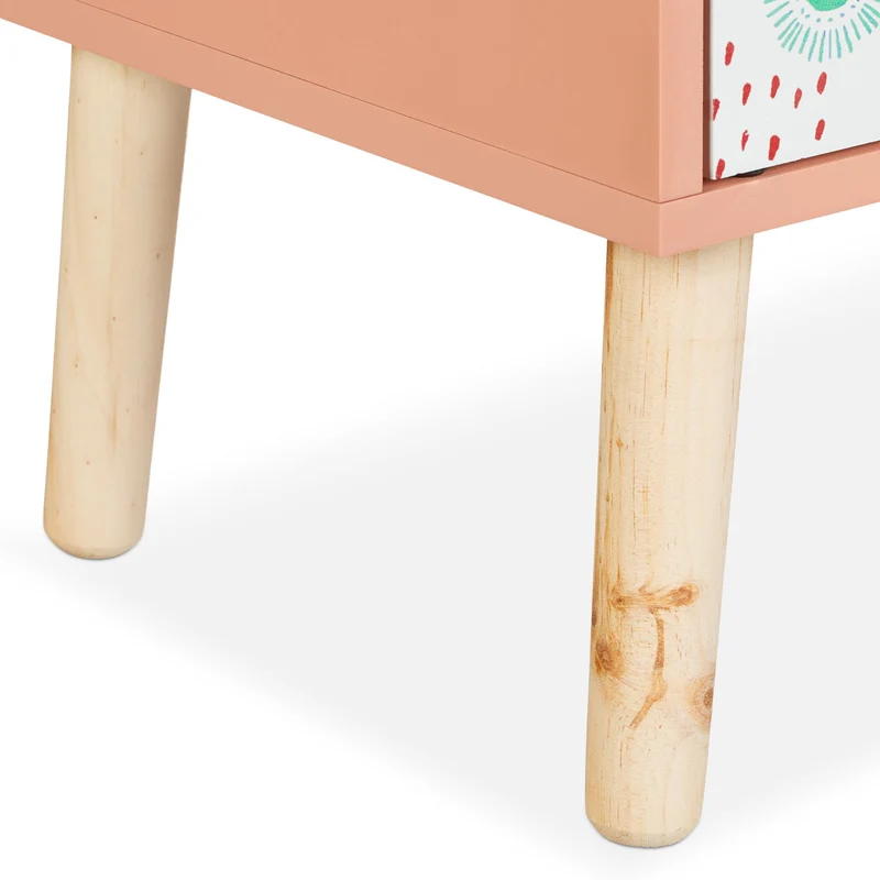 Table de chevet pour enfant pratique rangement hauteur 41 x 40 x 30 cm en MDF multicolore 13_0016874