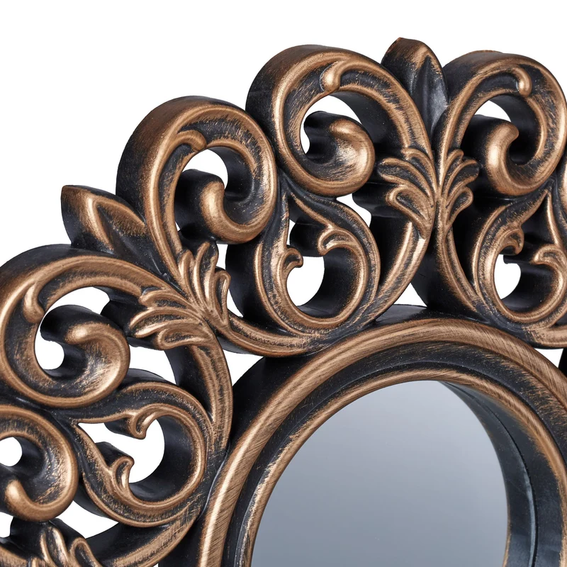 Lot de 3 miroirs décoratifs tendance style baroque 40 x 30 cm à installer ensemble ou séparément en verre doré 13_0013245