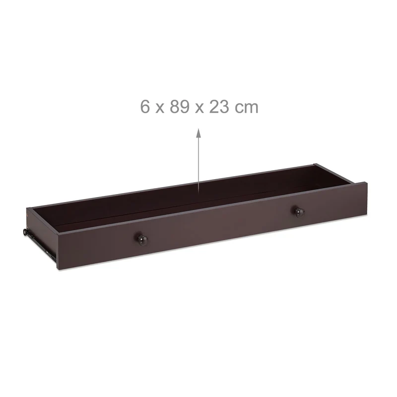 Console étroite avec tiroir décoratif 100 x 30 x 80 cm rangement pratique style moderne en bois brun foncé 13_0011351