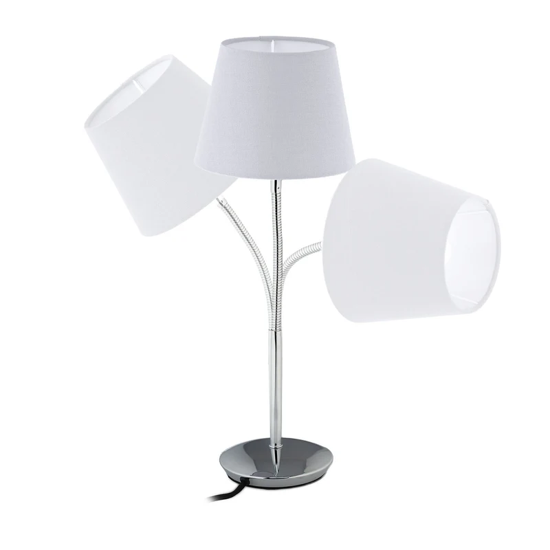 Lampe de table flexible design intemporel éclairage agréable 47 x 17 cm en métal chrome 13_0013507