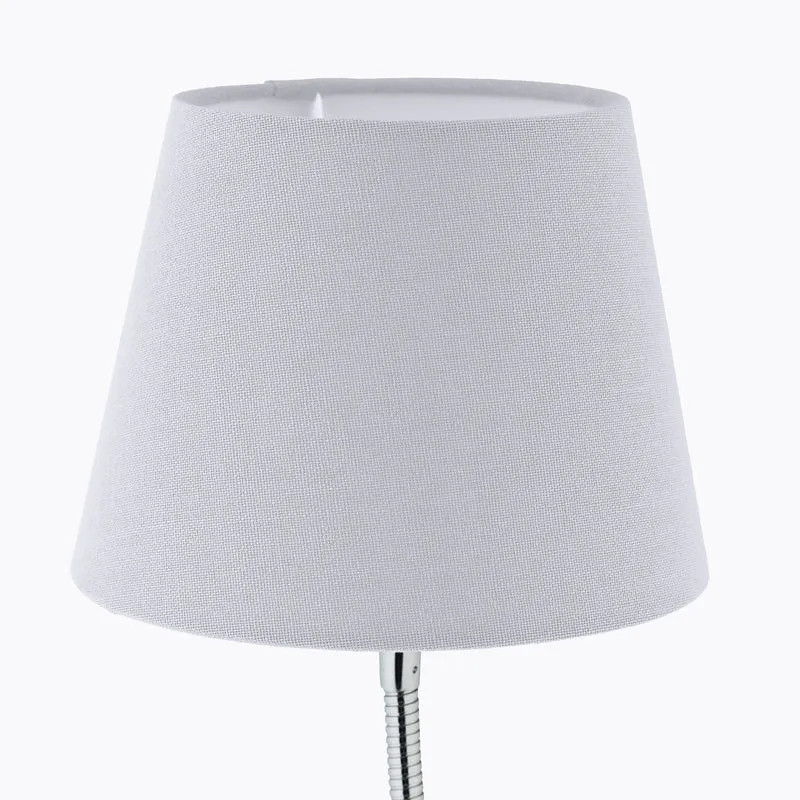 Lampe de table flexible design intemporel éclairage agréable 47 x 17 cm en métal chrome 13_0013507