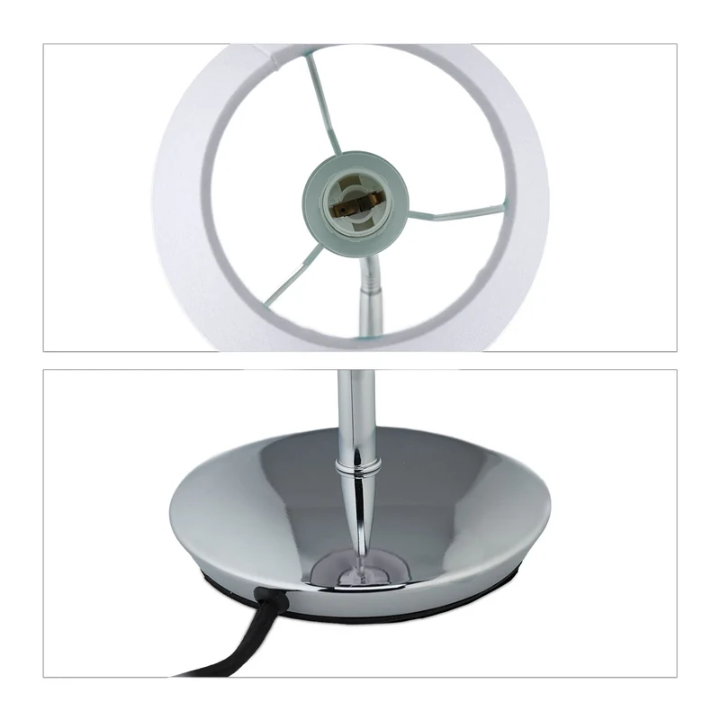 Lampe de table flexible design intemporel éclairage agréable 47 x 17 cm en métal chrome 13_0013507