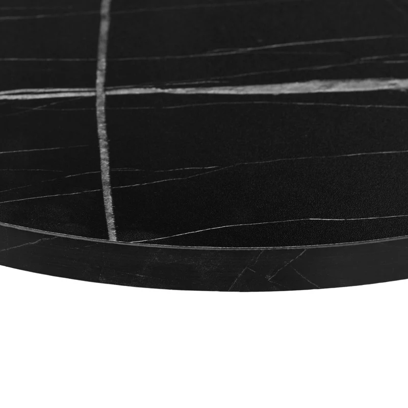 Table d'appoint design moderne 2 plateaux 50 x 50 x 50 cm en MDF noir 13_0017068