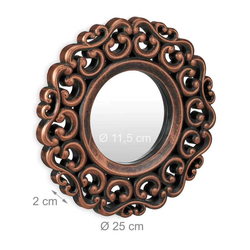 Lot de 3 miroirs décoratifs tendance style baroque 40 x 30 cm à installer ensemble ou séparément en verre doré 13_0013237