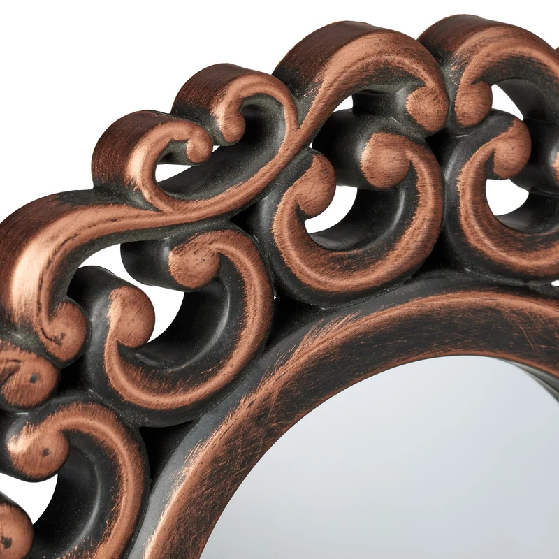 Lot de 3 miroirs décoratifs tendance style baroque 40 x 30 cm à installer ensemble ou séparément en verre doré 13_0013237