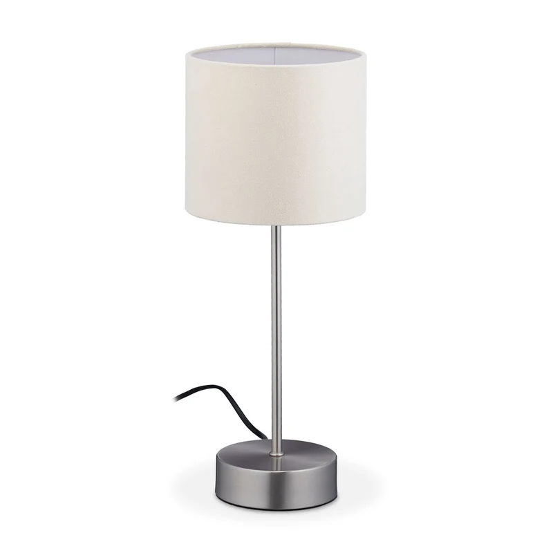 Lampe de table tactile ambiance vintage 30 x 15 cm intensité réglable design chic en fer crème 13_0009682