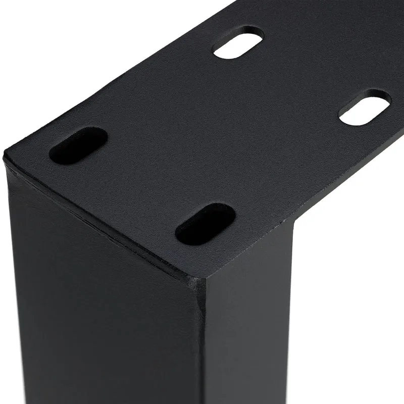 Lot de 2 pieds de table en acier noir pour table d’appoint cuisine design industriel 43 x 30 cm en acier noir 13_0010092