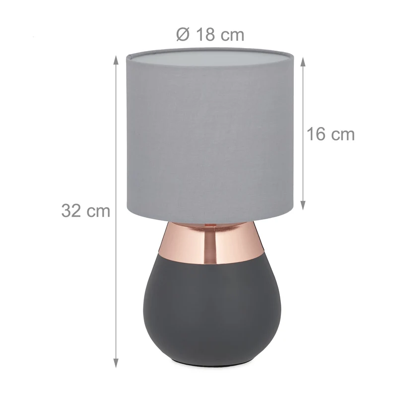 Lampe de chevet ambiance cosy 32 x 18 cm en fer noir 13_0017028