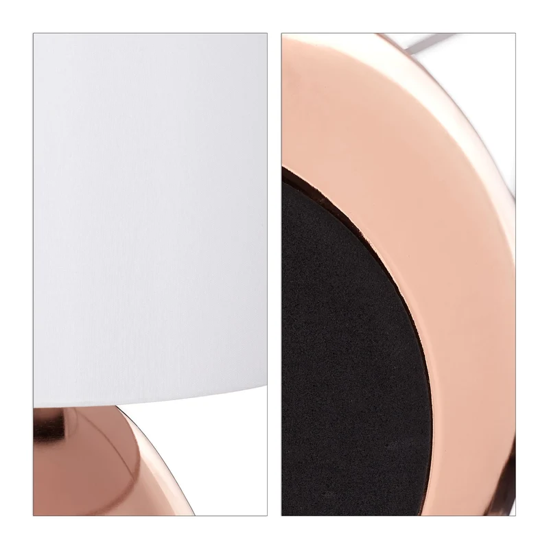 Lot de 2 lampes de chevet modernes avec interrupteur 33,5 x 18 cm en métal blanc 13_0017000