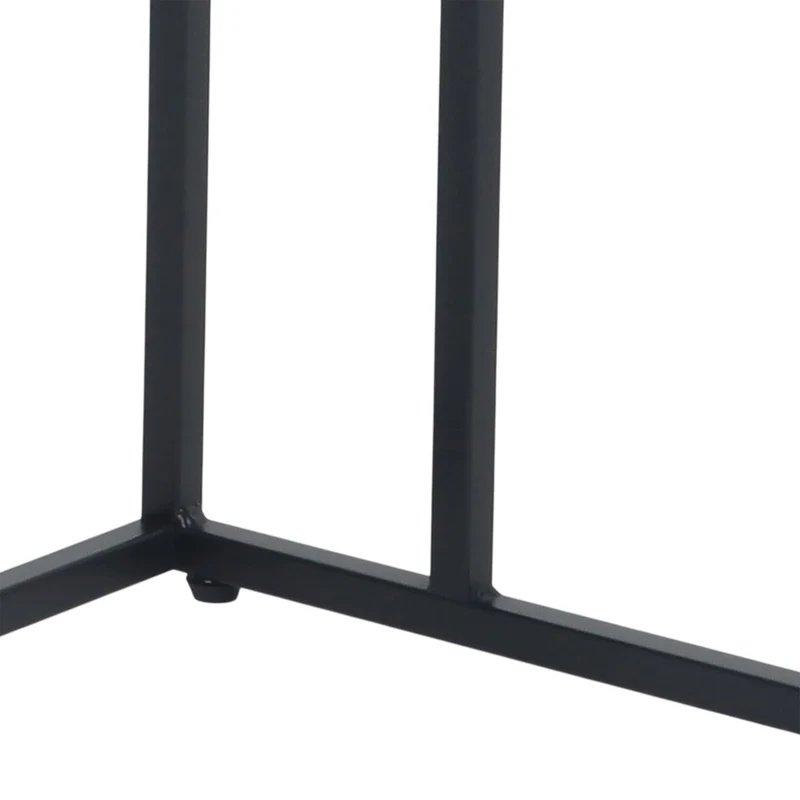 Table d'appoint C avec roulettes salon ou chambre rangement pratique 60 x 40 x 60 cm en bois noir 13_0017797