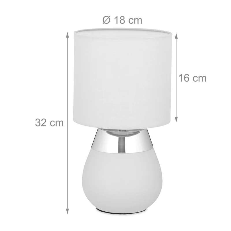 Lampe de chevet ambiance cosy 32 x 18 cm en fer blanc 13_0017026