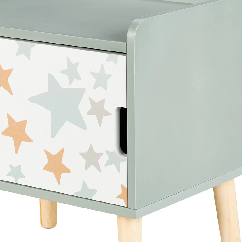 Table de chevet pour enfant pratique rangement hauteur 41 x 40 x 30 cm en MDF multicolore 13_0016875