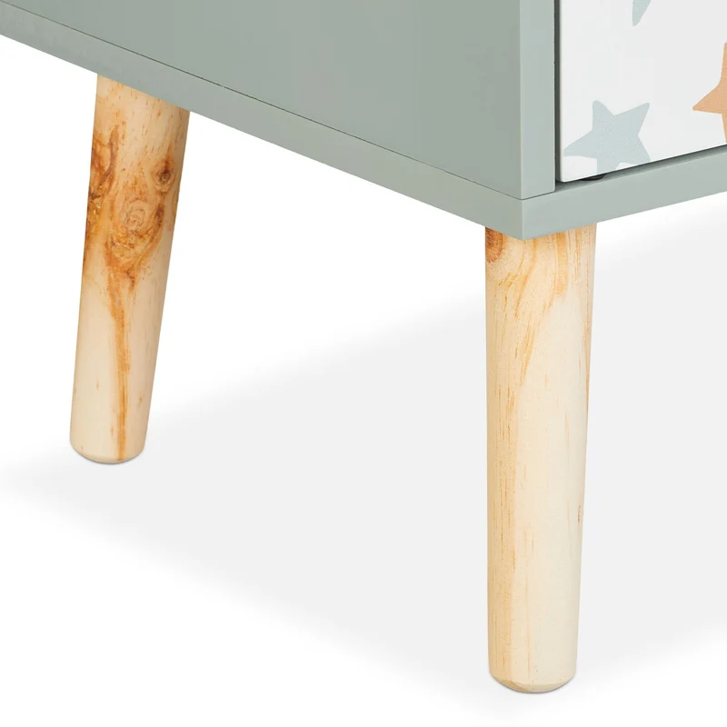 Table de chevet pour enfant pratique rangement hauteur 41 x 40 x 30 cm en MDF multicolore 13_0016875