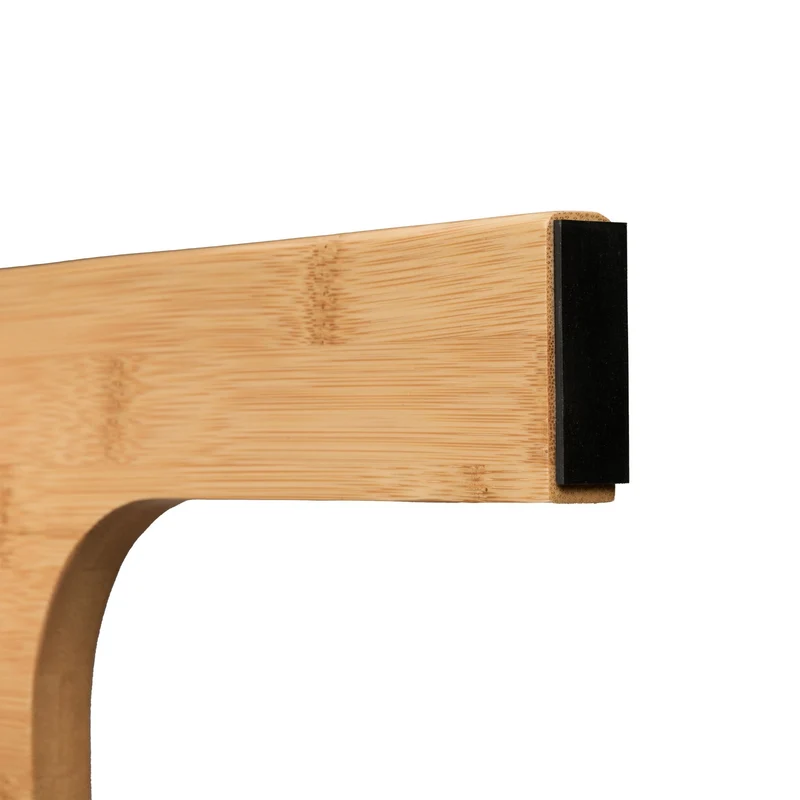 Tabouret de salle de bain ergonomique 35 x 20 x 15 cm pour confort optimal en bambou naturel 13_0015151