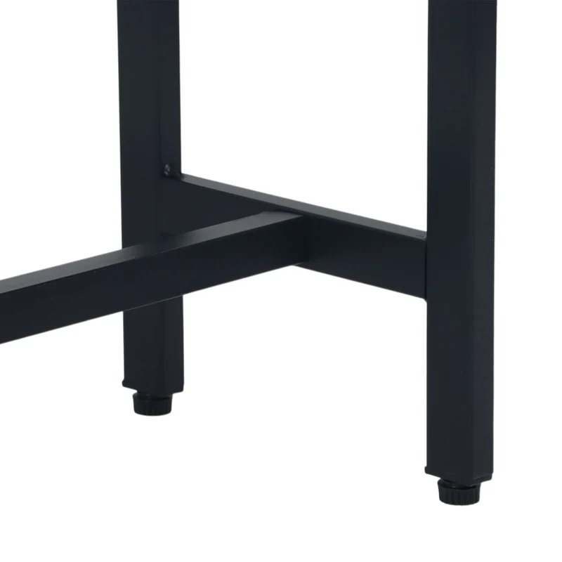 Console large polyvalente 80,5 x 160 x 20 cm design industriel style moderne en MDF brun foncé 13_0017947