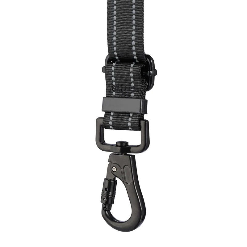Ceinture de sécurité réglable pour chien voiture amortisseur confort ajustable 85 x 5 cm en nylon noir 13_0017008