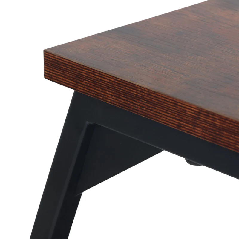 Table d'appoint en C avec porte-revues pratique pour salon ou chambre 64 x 51 x 35 cm en MDF marron 13_0017806