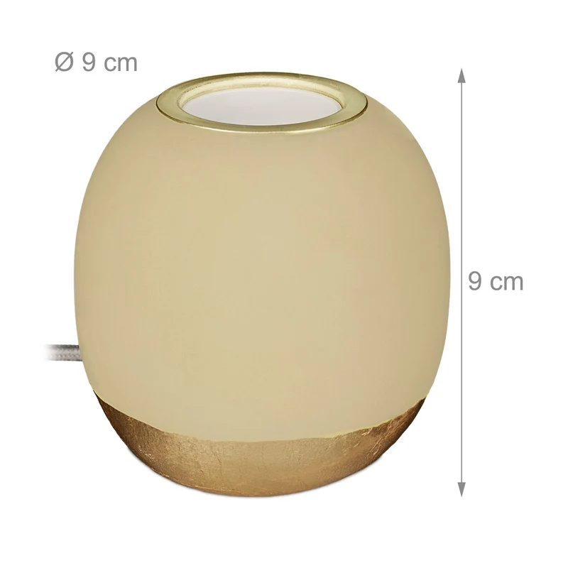 Lampe de chevet sphérique design moderne décorative 9 x 9 cm en béton gris 13_0011510