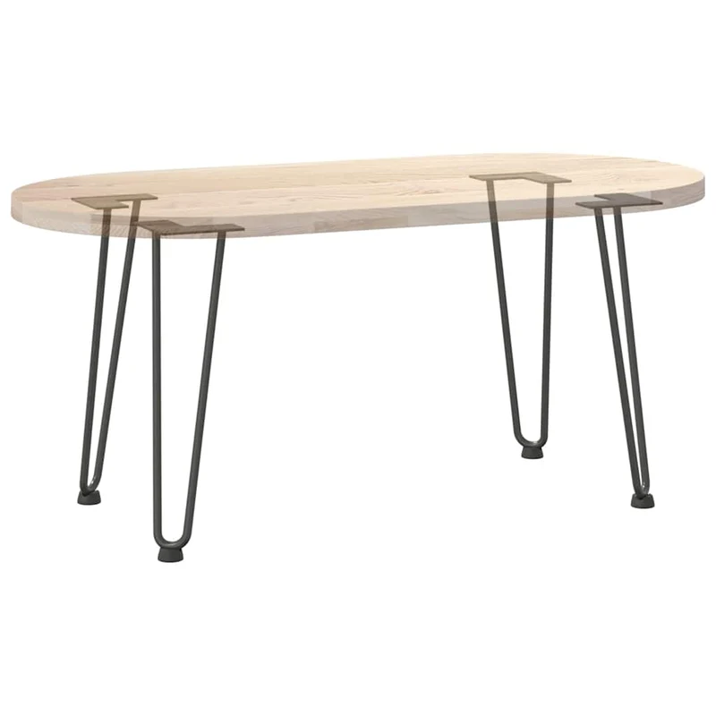Lot de 4 pieds en épingle à cheveux pour table basse 42 cm avec patins réglables design moderne en acier massif anthracite 02_0056721
