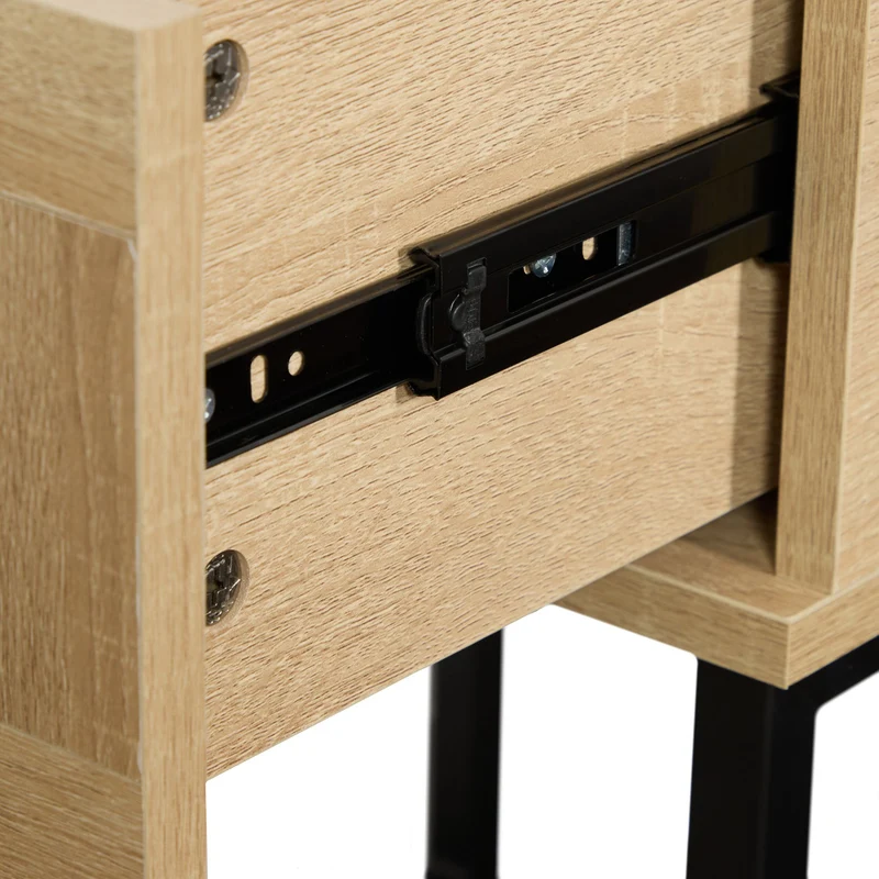 Table de chevet design moderne avec tiroir pratique 45 x 35 x 30 cm en bois blanc 13_0016904
