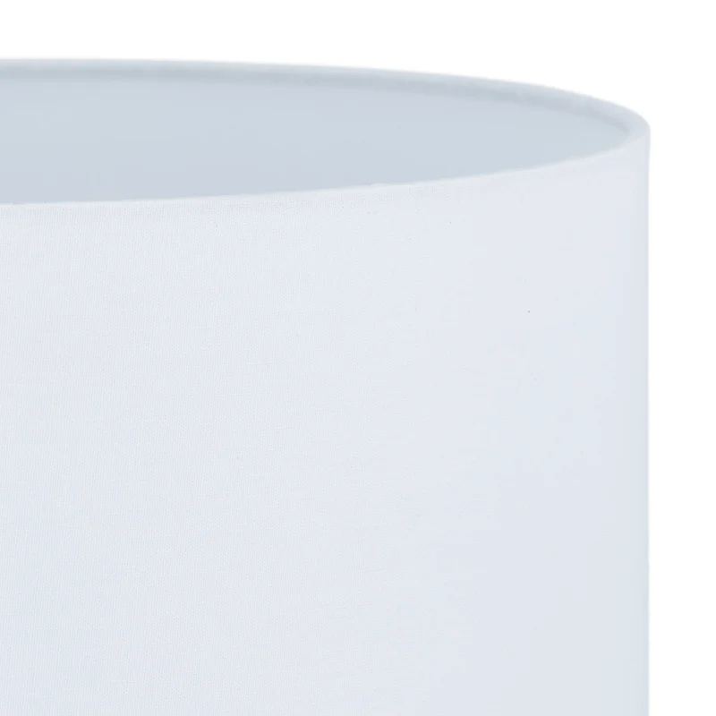 Lampe de table élégante pour salon chambre avec abat-jour tamisé 40 x 25 cm en tissu blanc 13_0011050
