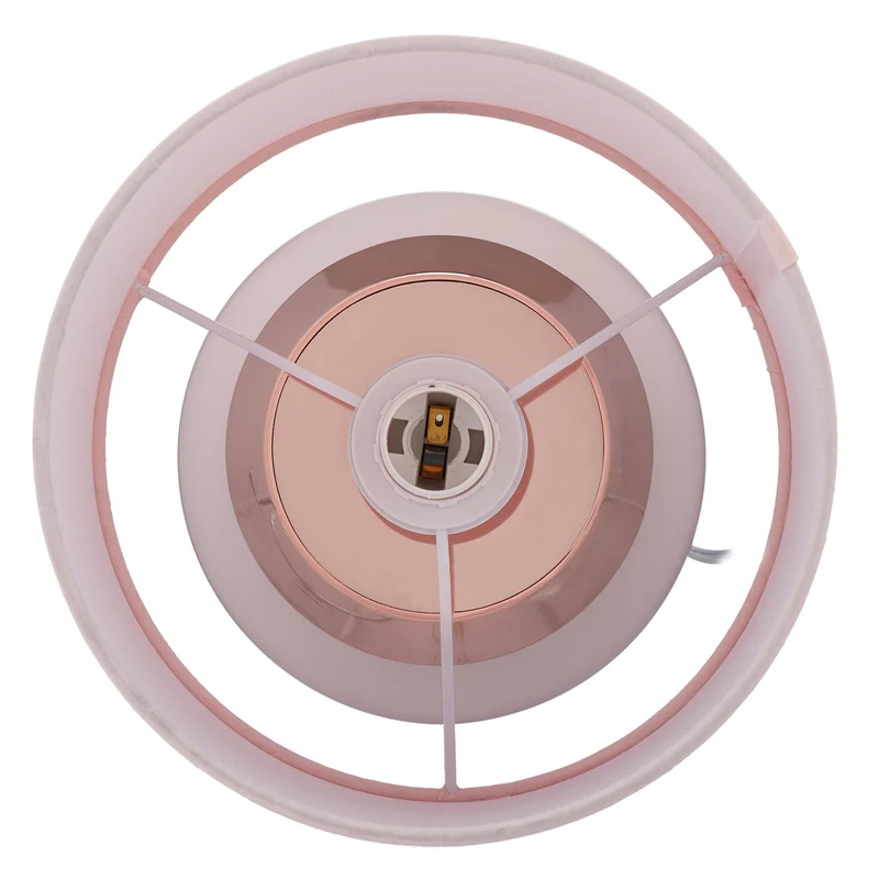Lampe de chevet moderne tactile ovale 30 x 20 x 20 cm en fer rose 13_0011052