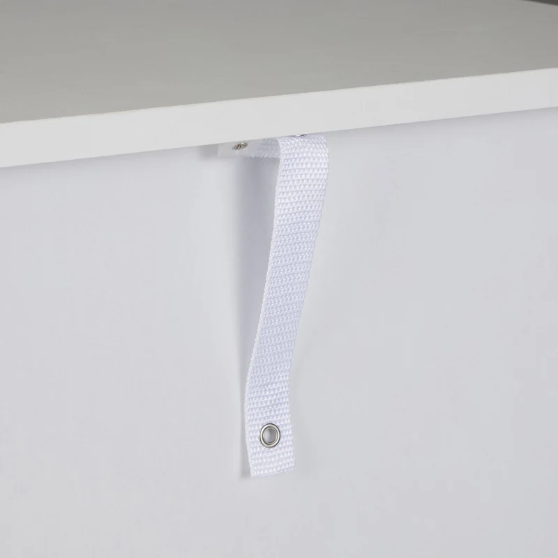 Commode de rangement blanche 4 tiroirs élégante salon chambre couloir finition mate en bois blanc 13_0015823