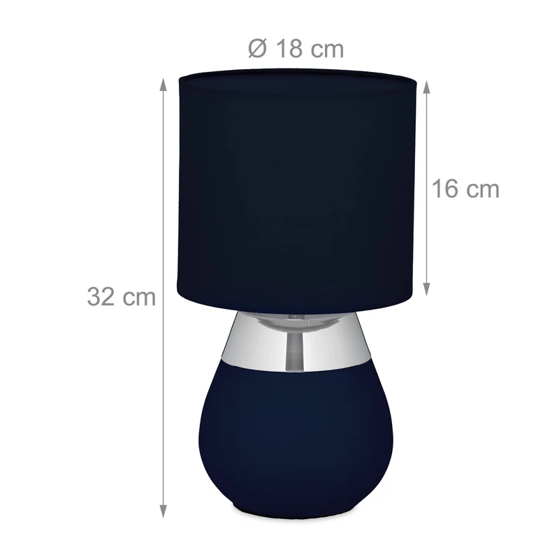 Lampe de chevet ambiance cosy table nuit 32 x 18 cm en fer beige 13_0017024