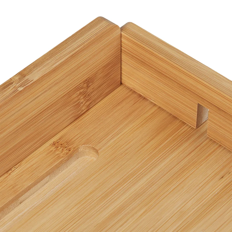 Étagère de lit peu encombrante design moderne pratique pour chambre 50 x 20 cm en bambou naturel 13_0014102