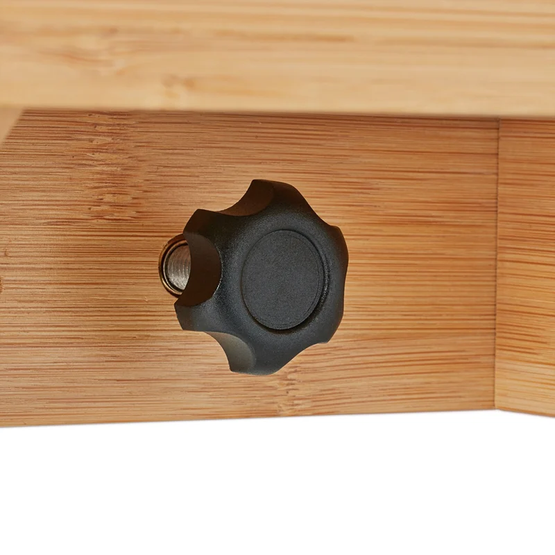 Étagère de lit peu encombrante design moderne pratique pour chambre 50 x 20 cm en bambou naturel 13_0014102