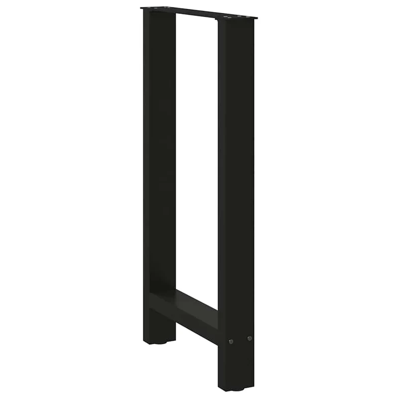 Lot de 2 pieds de table de bar carrés ajustables 40 x 90 cm en acier noir 02_0057564
