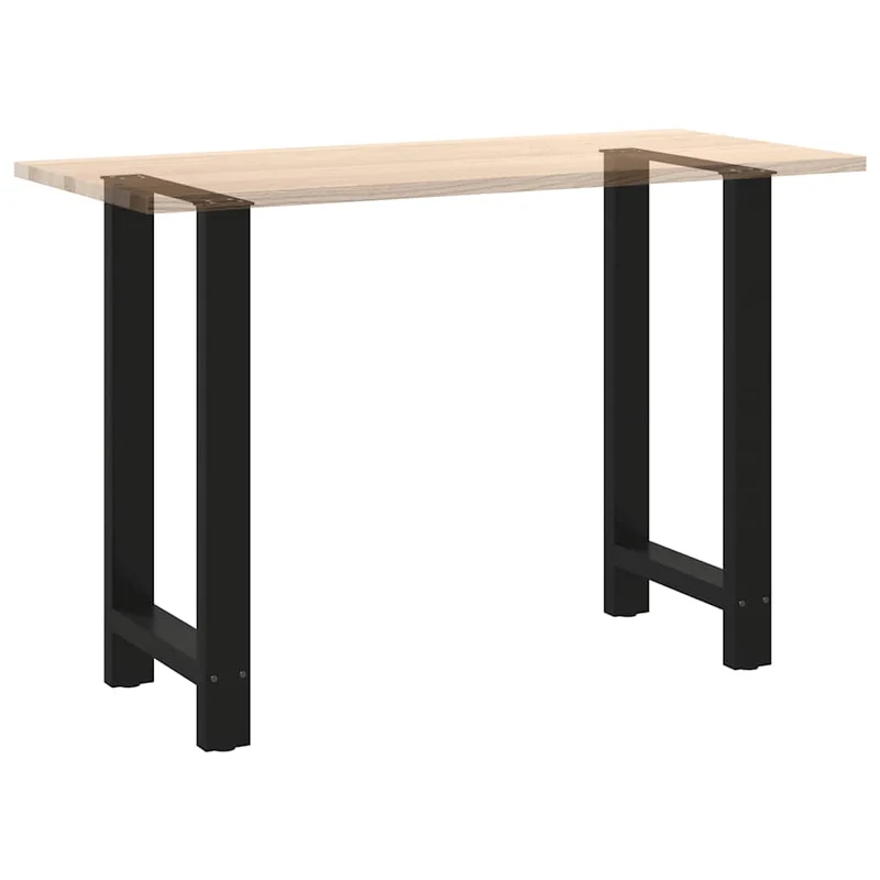 Lot de 2 pieds de table de bar carrés ajustables 40 x 90 cm en acier noir 02_0057564