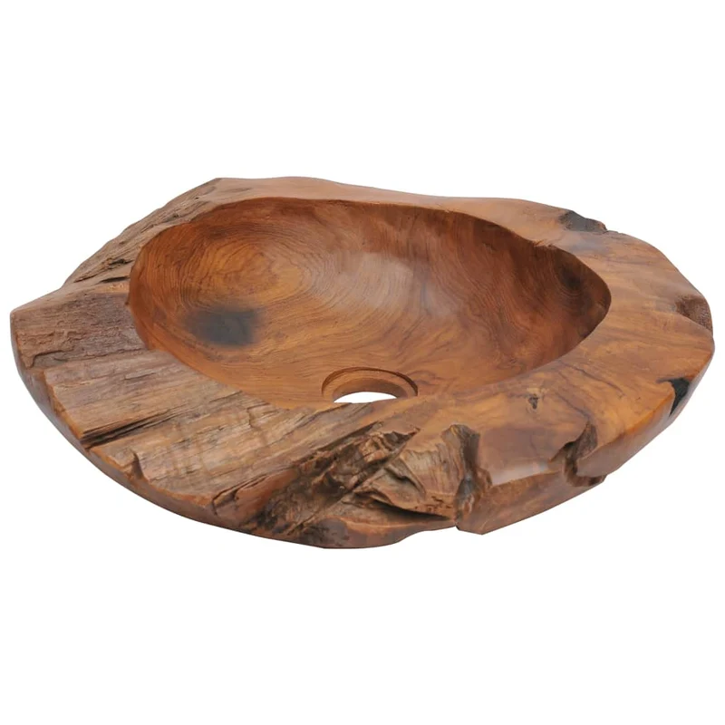 Lavabo vasque teck massif 45 cm marron 02_0002838