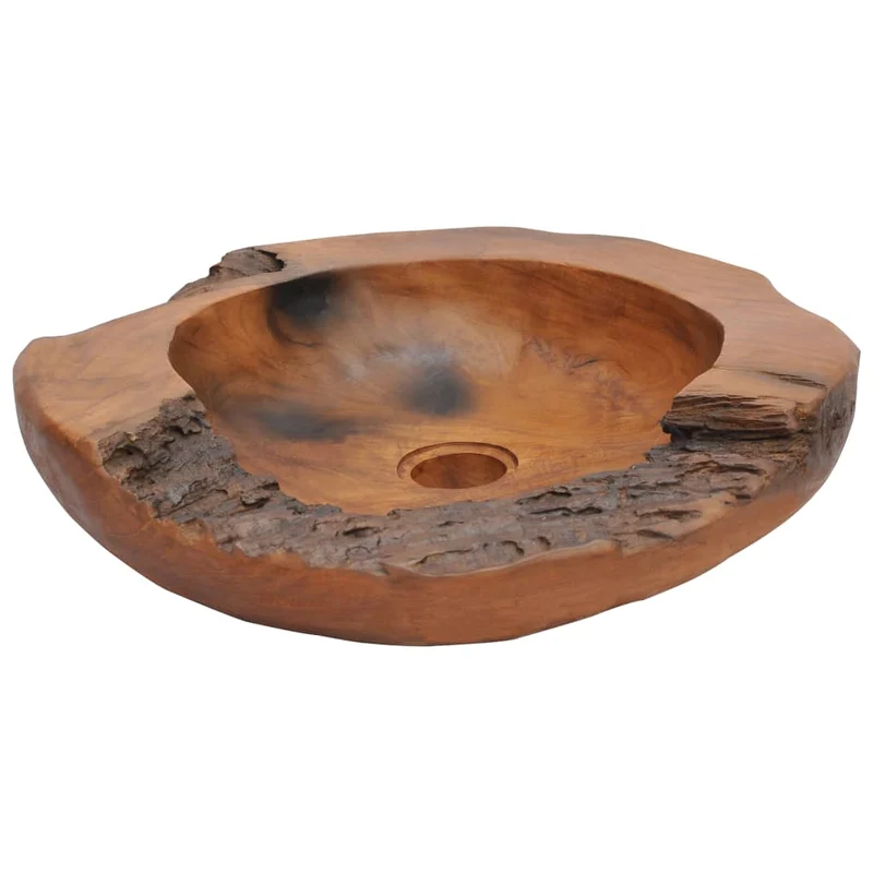 Lavabo vasque teck massif 45 cm marron 02_0002838