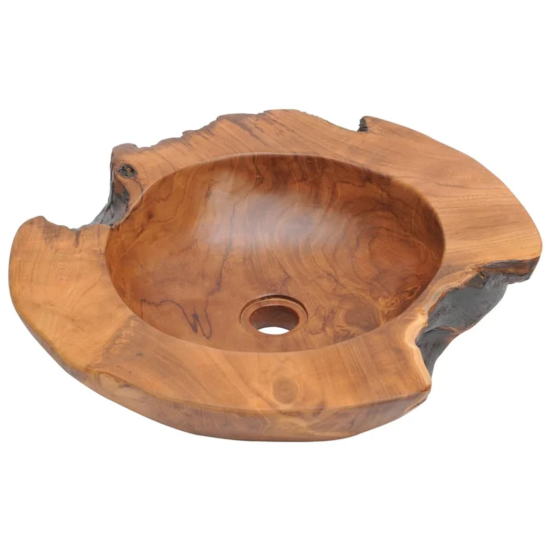 Lavabo vasque teck massif 45 cm marron 02_0002838