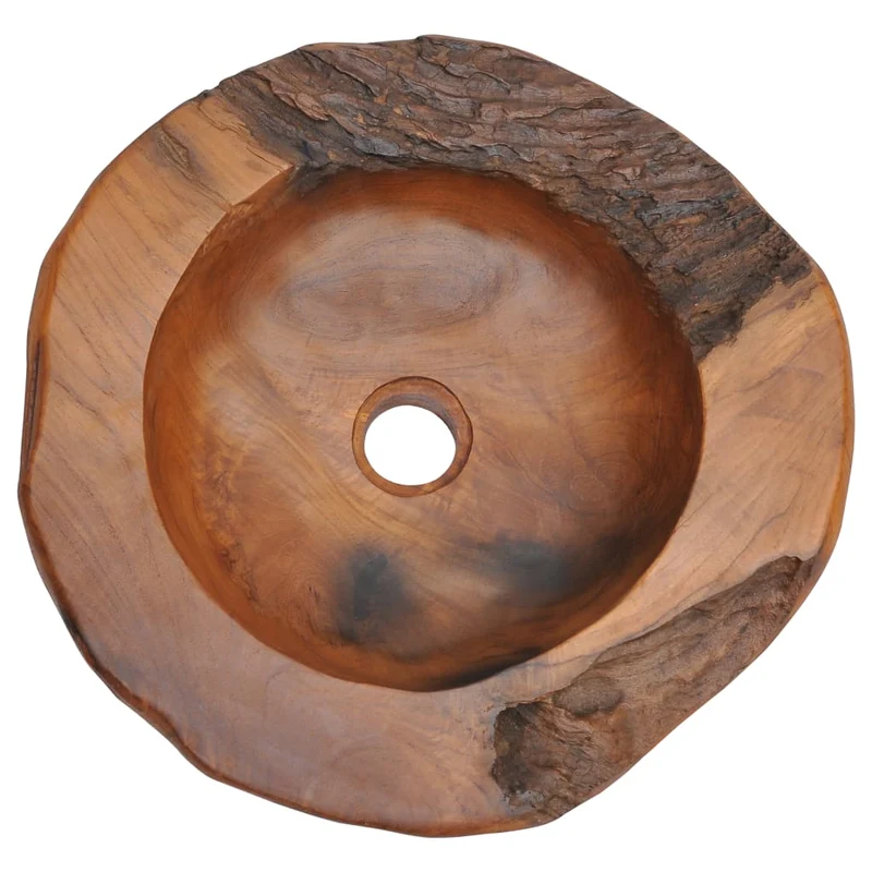Lavabo vasque teck massif 45 cm marron 02_0002838