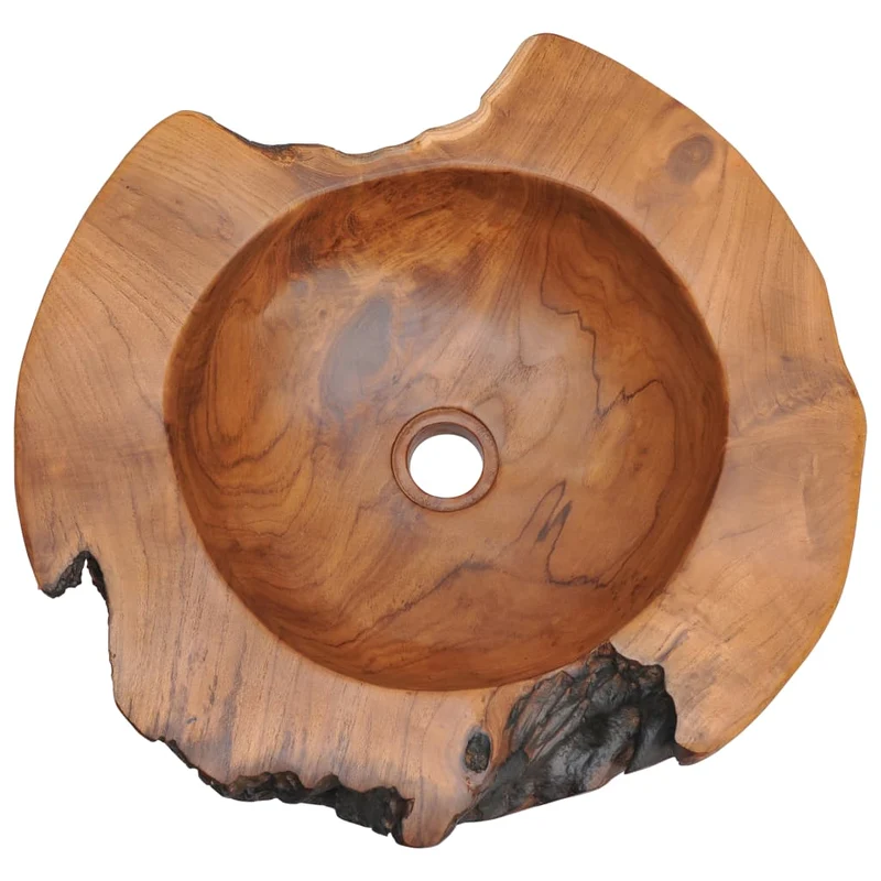 Lavabo vasque teck massif 45 cm marron 02_0002838