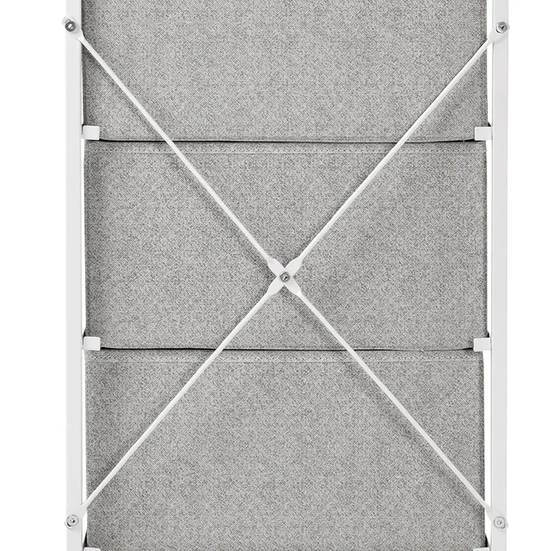Commode quatre tiroirs chiffonnier 45 x 30 x 92 cm rangement optimisé gain de place style cosy contemporain en MDF blanc 21_0001436