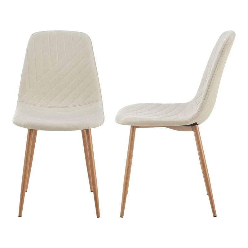 Ensemble chaise table de salle à manger pour 4 personnes beige 03_0009436