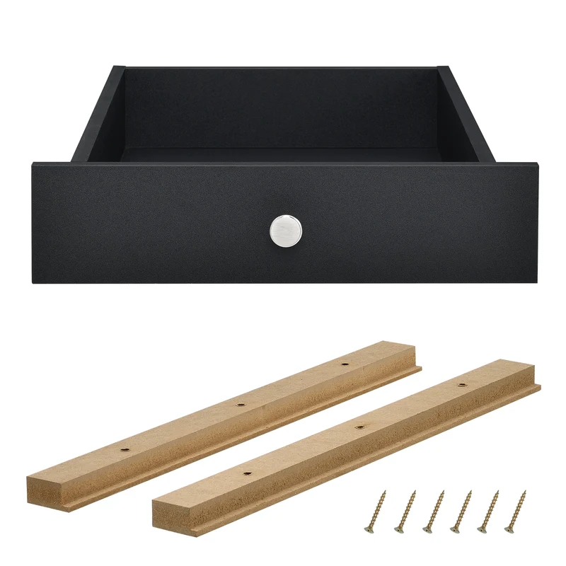 Tiroir pour meuble de palette MDF noir 03_0011350