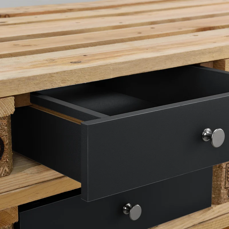 Tiroir pour meuble de palette MDF noir 03_0011350