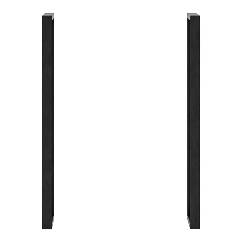 Set de 2 pieds de table acier 87 x 27 x 4 cm noir 03_0010592