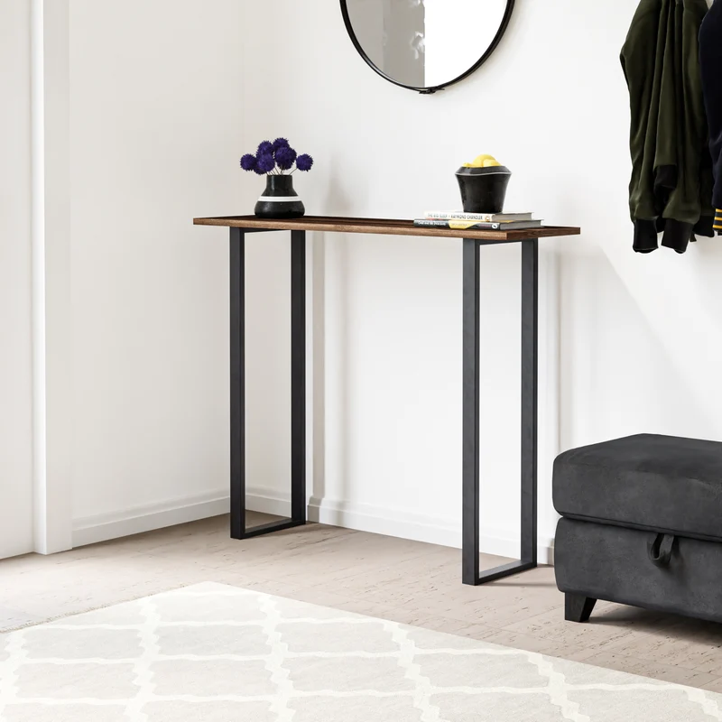 Set de 2 pieds de table acier 87 x 27 x 4 cm noir 03_0010592