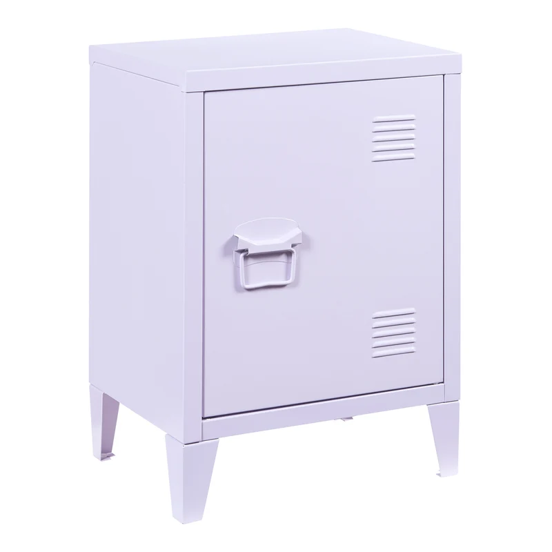 Table de chevet table de nuit commode meuble de rangement en acier laminé 57 x 40 x 30 cm violet 03_0011017