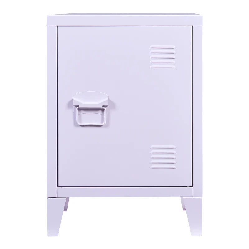 Table de chevet table de nuit commode meuble de rangement en acier laminé 57 x 40 x 30 cm violet 03_0011017